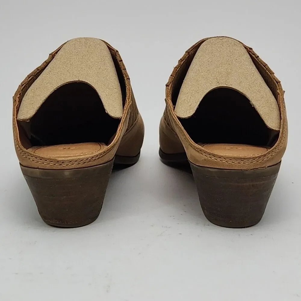 Frye Shoe Bootie Women 9.5 Brown Suede Leather Mule Slip On 2